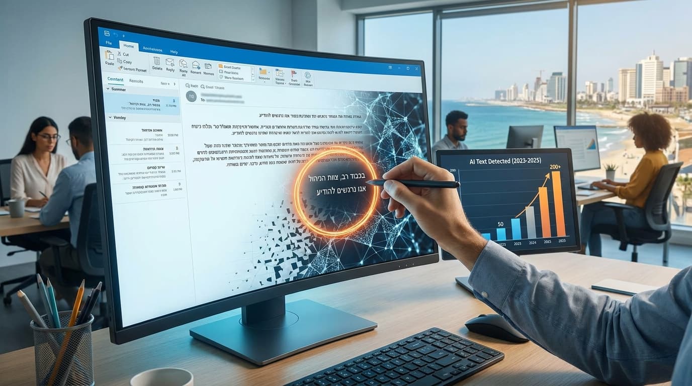 איך לזהות טקסט AI בתקשורת ארגונית לפי דפוסי ניסוח
