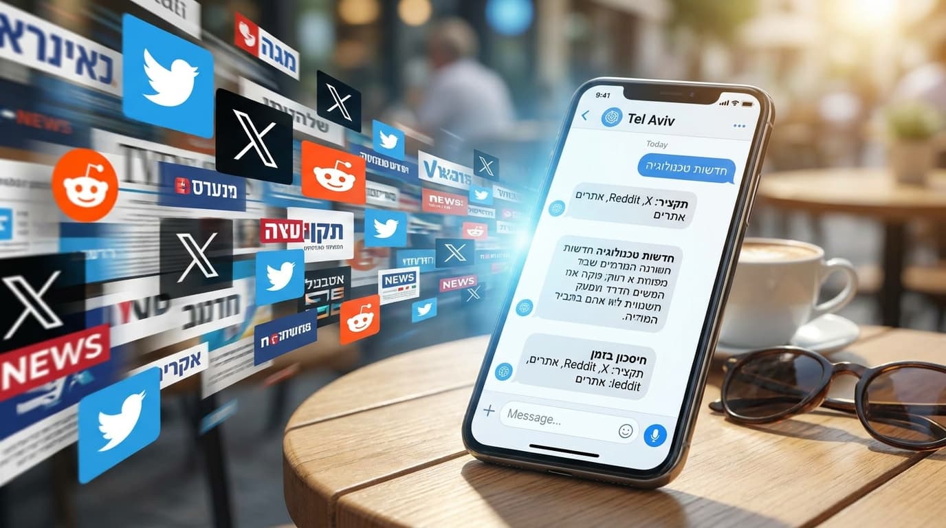 סיכומי חדשות ב-SMS עם AI: מה Noscroll מלמד עסקים בישראל